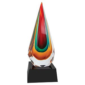 12 Faceted Rain Drop Award