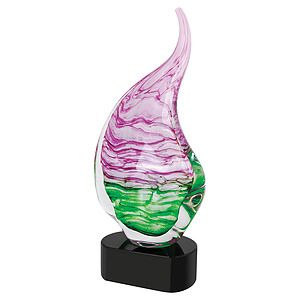 15 12 PinkGreen Art Glass Award