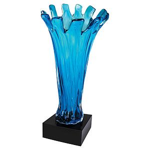 12 12 Blue Cup Art Glass Award