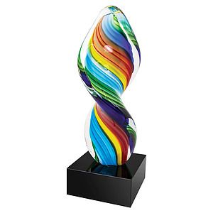10 12 Rainbow Twist Art Glass Award