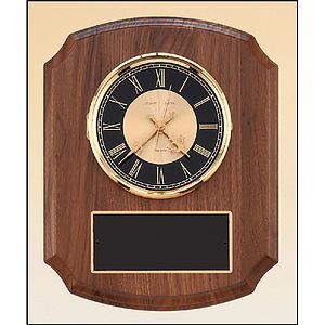 Walnut Vertical Wall Clock (10.5x13)