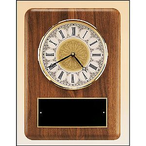 Walnut Vertical Wall Clock (11x15)