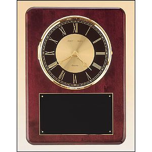 Rosewood Piano Finish Vertical Wall Clock (12x15)