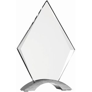 8 12 Diamond Cosmic Acrylic Award with Silver Base