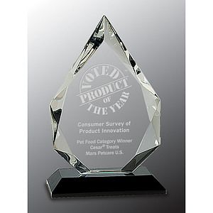 8 Diamond Crystal on Black Pedestal Base