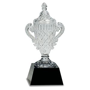 10 34 Crystal Cup on Black Pedestal Base