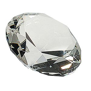 2 12 Clear Crystal Diamond Paperweight (4 Diameter)