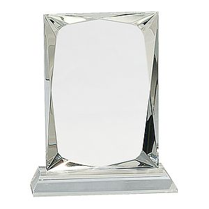 6 14 Crystal Rectangle Award on Clear Base