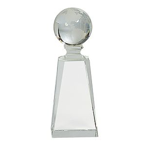7 34 Crystal Globe on Clear Tower