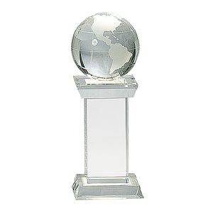 8 Crystal Globe on Clear Tower