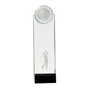 11 14 ClearBlack Crystal Standup with 3D Golfer