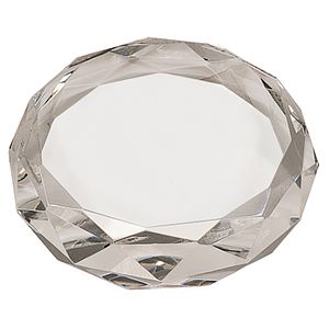 3 Clear Round Crystal Paperweight