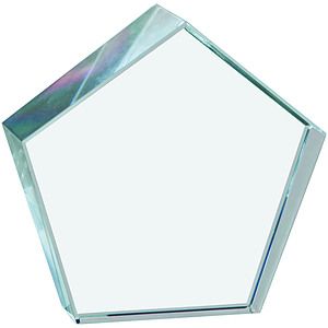 Crystal Pentagon Paperweight (3 x 3)
