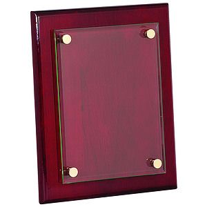 Rosewood Piano Finish Floating Acrylic Plaque (9 x 12)