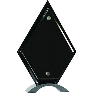 10 Diamond Black Piano Finish Floating Jade Glass Standup
