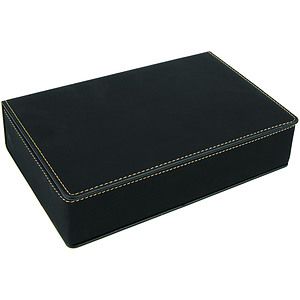 6 Oz. BlackGold Laser Engraved Leatherette Flask Gift Set