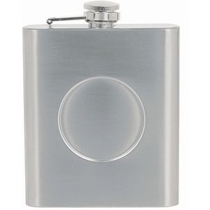 6 Oz. Stainless Steel 2 Insert Holder Flask