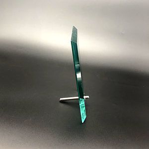 Clear Glass Award with Silver Plated Post (6x8)