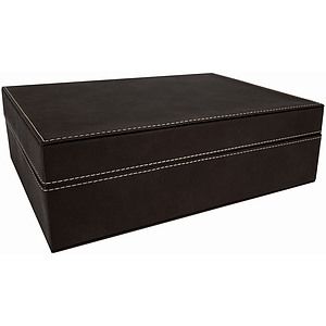 BlackGold Laser Engraved Leatherette Premium Gift Box (12 14 x 8 14)