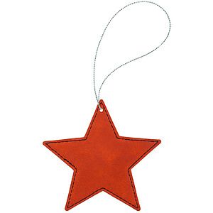 Rawhide Leatherette Star Ornament