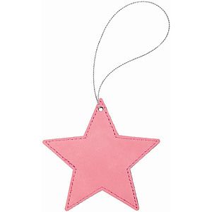 Pink Leatherette Star Ornament