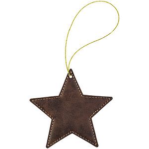 RusticGold Leatherette Star Ornament