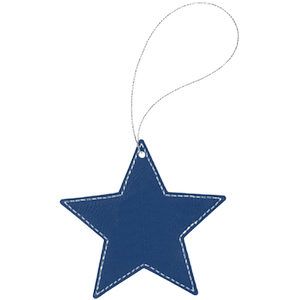 BlueSilver Leatherette Star Ornament