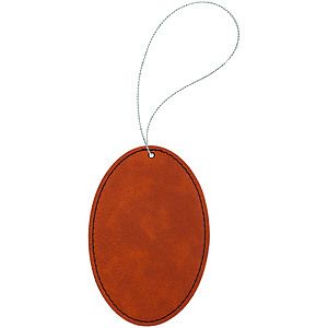 Rawhide Leatherette Oval Ornament