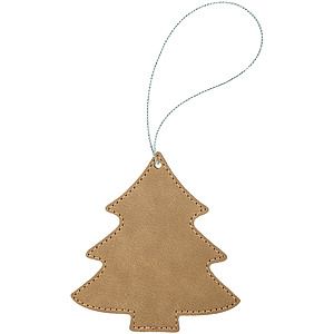 Light Brown Leatherette Tree Ornament