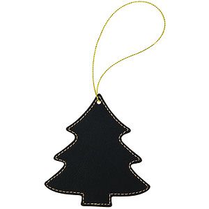 BlackGold Leatherette Tree Ornament