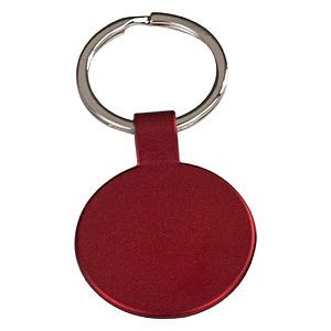 Red Round Metal Key Chain
