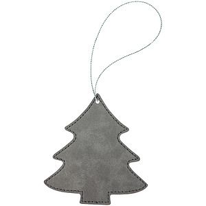 Gray Leatherette Tree Ornament