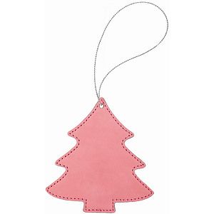 Pink Leatherette Tree Ornament