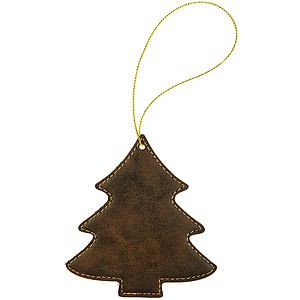 RusticGold Leatherette Tree Ornament