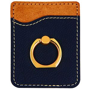 BlackGold Leatherette Phone Wallet wRing