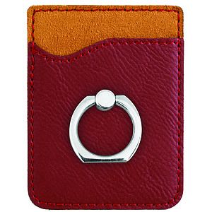 Rose Leatherette Phone Wallet wRing