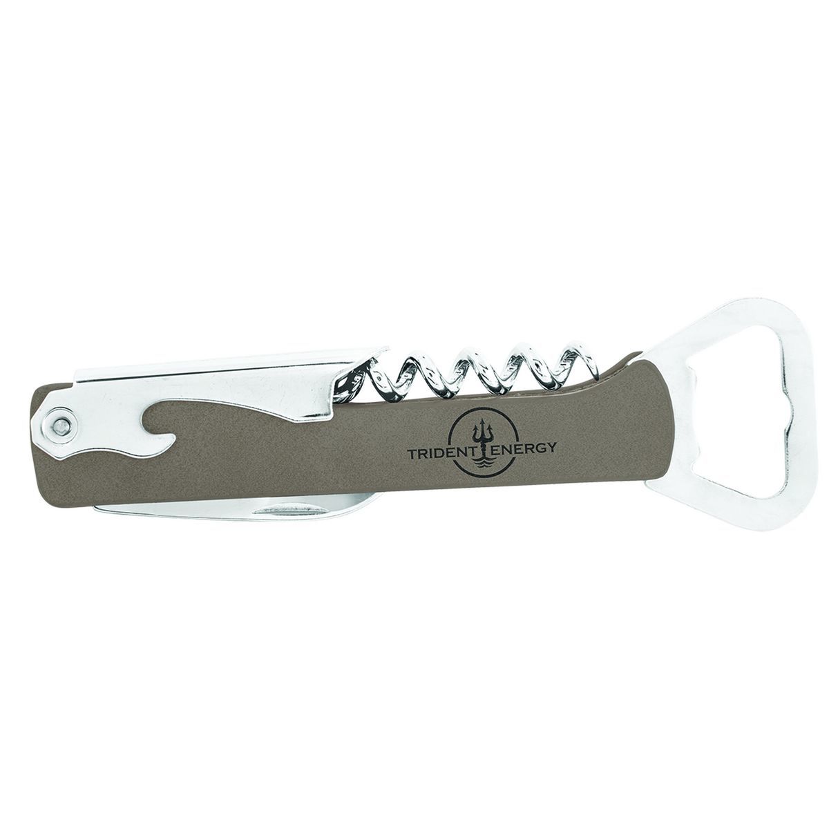 5.25 Gray Leatherette Bottle Opener