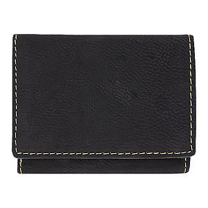 BlackGold Leatherette Trifold Wallet (4 x 3)