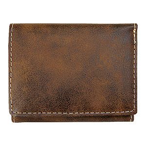 RusticGold Leatherette Trifold Wallet (4 x 3)