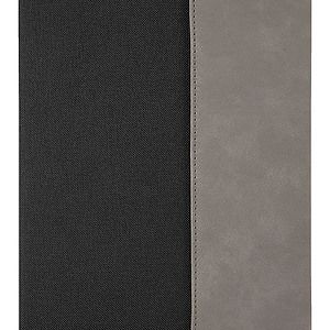 Gray  Black Laser Engraved Leatherette Portfolio (7 x 9)