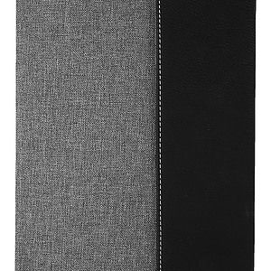 Black  Gray Laser Engraved Leatherette Portfolio (7 x 9)