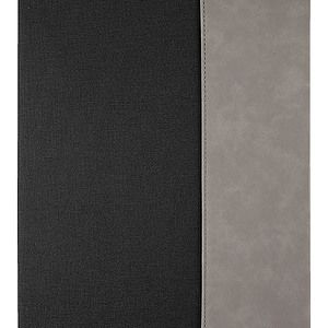 Gray  Black Laser Engraved Leatherette Portfolio (9.5 x 12)