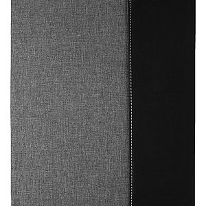 Black  Gray Laser Engraved Leatherette Portfolio (9.5 x 12)