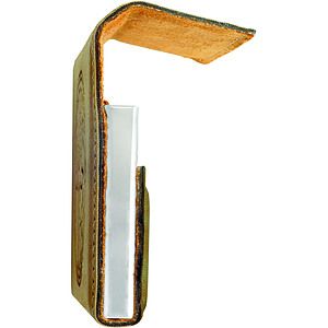 Dark Brown Leatherette Hard Business Card Holder (3 34 x 2 34)
