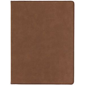Dark Brown Leatherette Portfolio with Notepad (9 12 x 12)