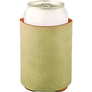 3 34 Light Brown Leatherette Beverage Holder