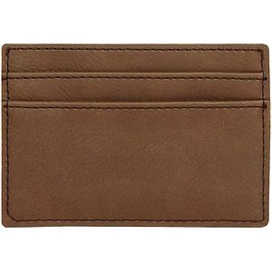 Dark Brown Leatherette Money Clip (4 x 2.75)