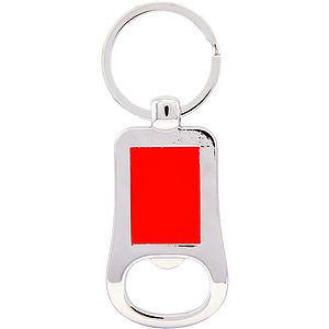 2 18 SilverRed Laser Engraved Bottle Opener Keychain