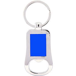 2 18 SilverBlue Laser Engraved Bottle Opener Keychain