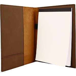 Dark Brown Leatherette Portfolio (7 x 9)